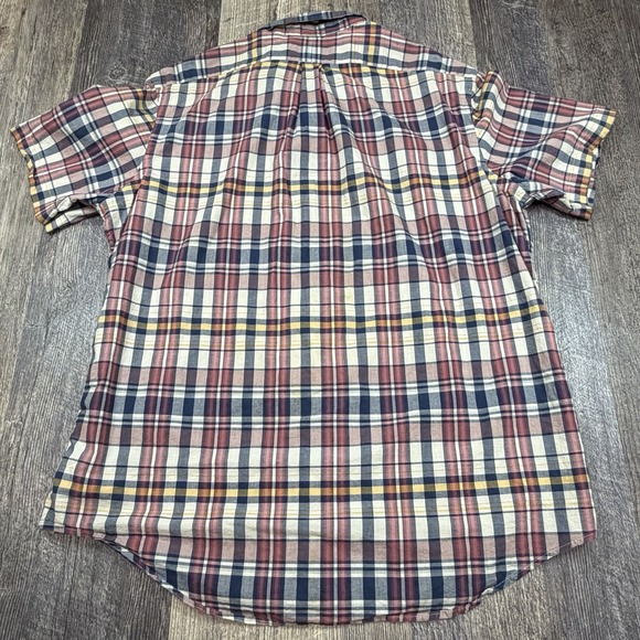 Polo Ralph Lauren Shirt Men's X-Large XL Red Plaid Short Sleeve Button Down Pony - Picture 9 of 12